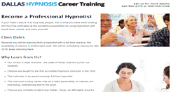 Desktop Screenshot of dallashypnosiscareertraining.com