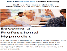 Tablet Screenshot of dallashypnosiscareertraining.com